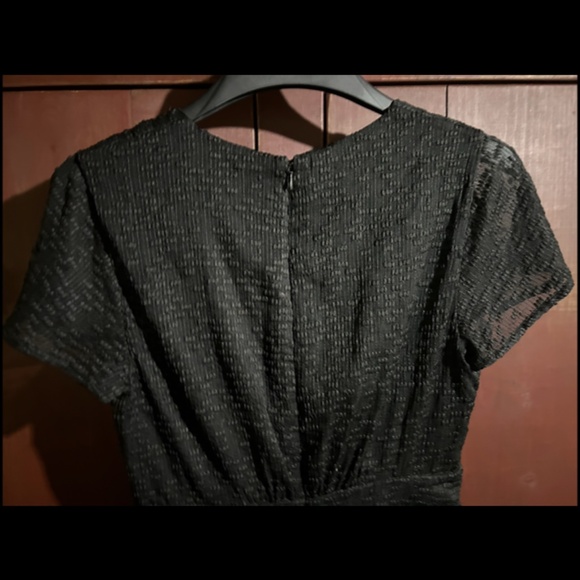 Lenon x Anthropologie Short Sleeve V-Neck Faux Wrap Romper Black Size S - NWT - Picture 10 of 16